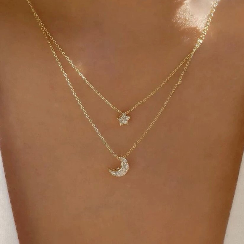 Collier lune étoile pas cher Des bijoux fantaisie