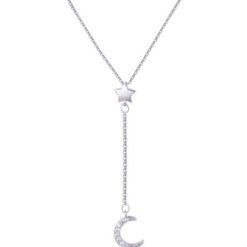 collier lune argent