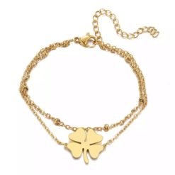 bracelet trefle porte bonheur