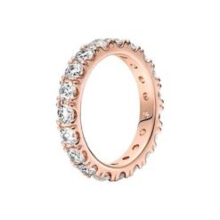 bague fantaisie eternité or rose