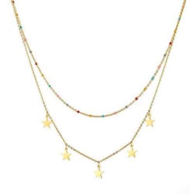 5Pcs Collier Étoile Avec Bracelets, Collier Étoile Argenté Y2K