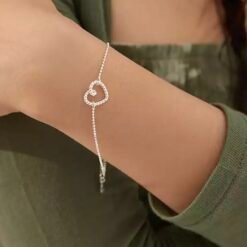 bracelet coeur en argent