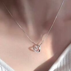 collier coeur argent