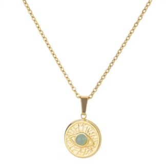 collier medaille oeil
